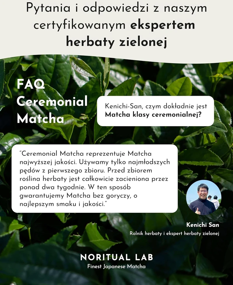 NORITUAL LAB ceremoninė žalioji „Matcha“ arbata milteliais, 40 g, iš Japonijos