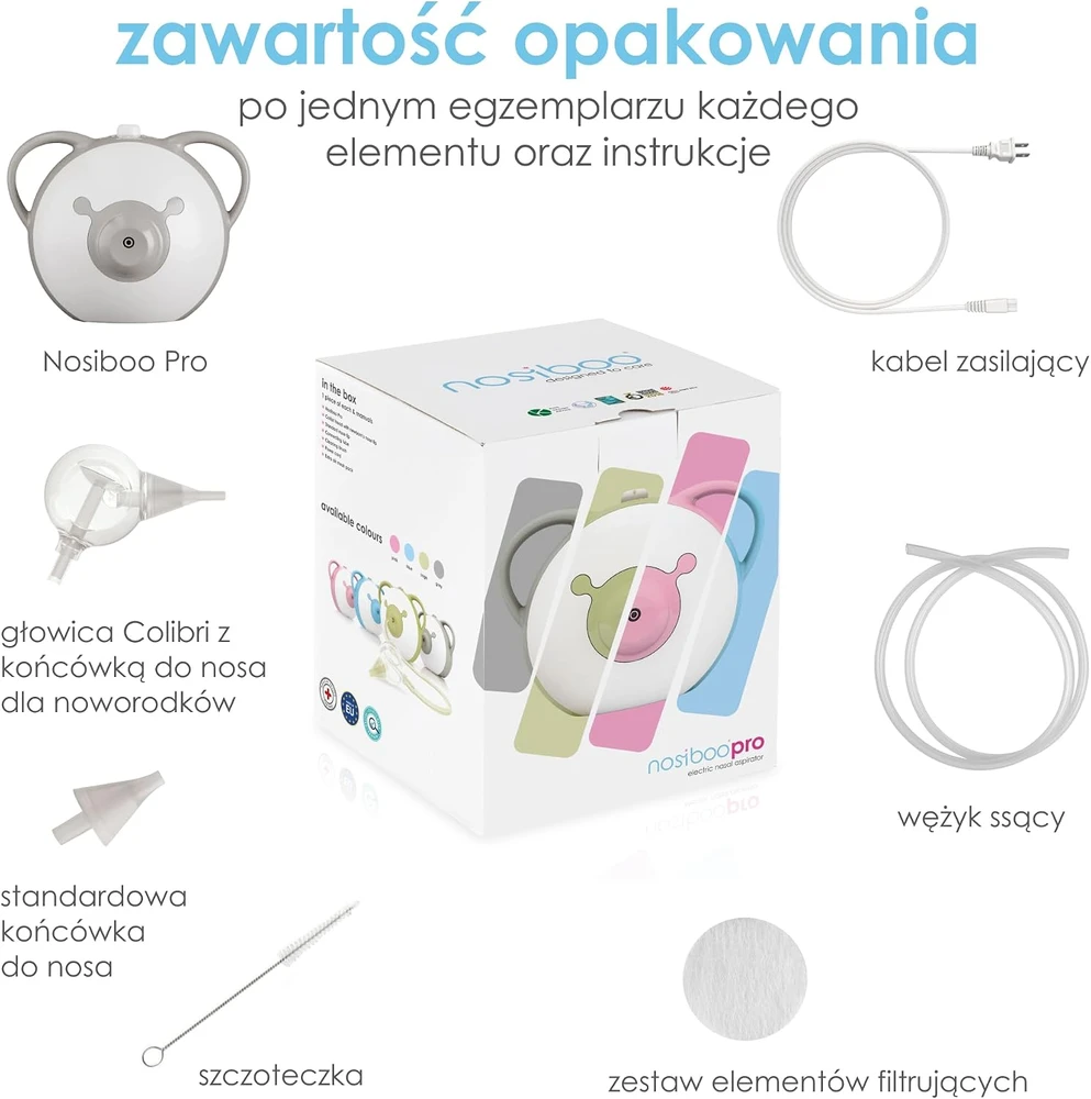 nosiboo elektrinis nosies aspiratorius Nosiboo Pro su reguliuojama siurbimo jėga NO-01-13