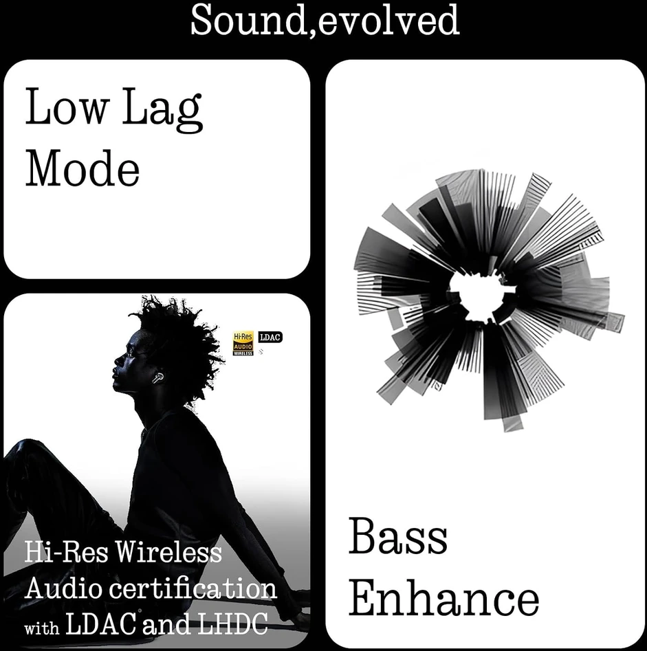 Nothing belaidės į ausis įdedamos ausinės su Bluetooth 5.3, ANC ir LDAC B171