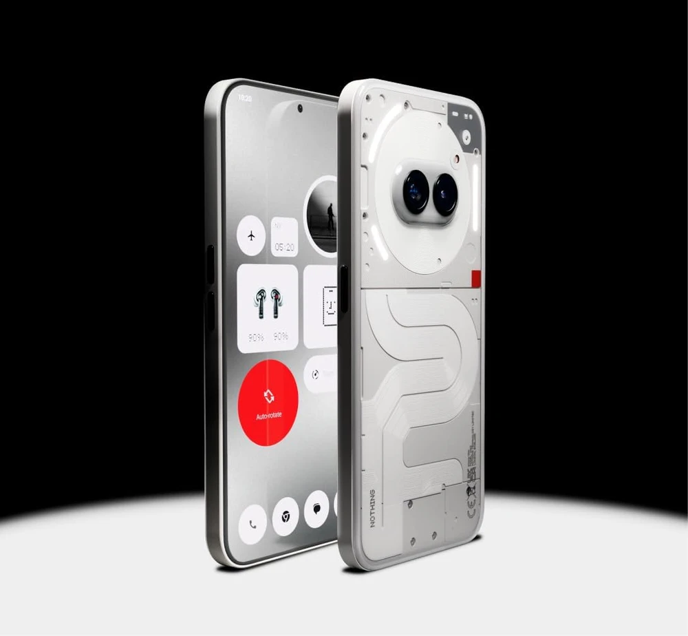Išmanusis telefonas Nothing Phone (2a), 8+128 GB, Baltos spalvos