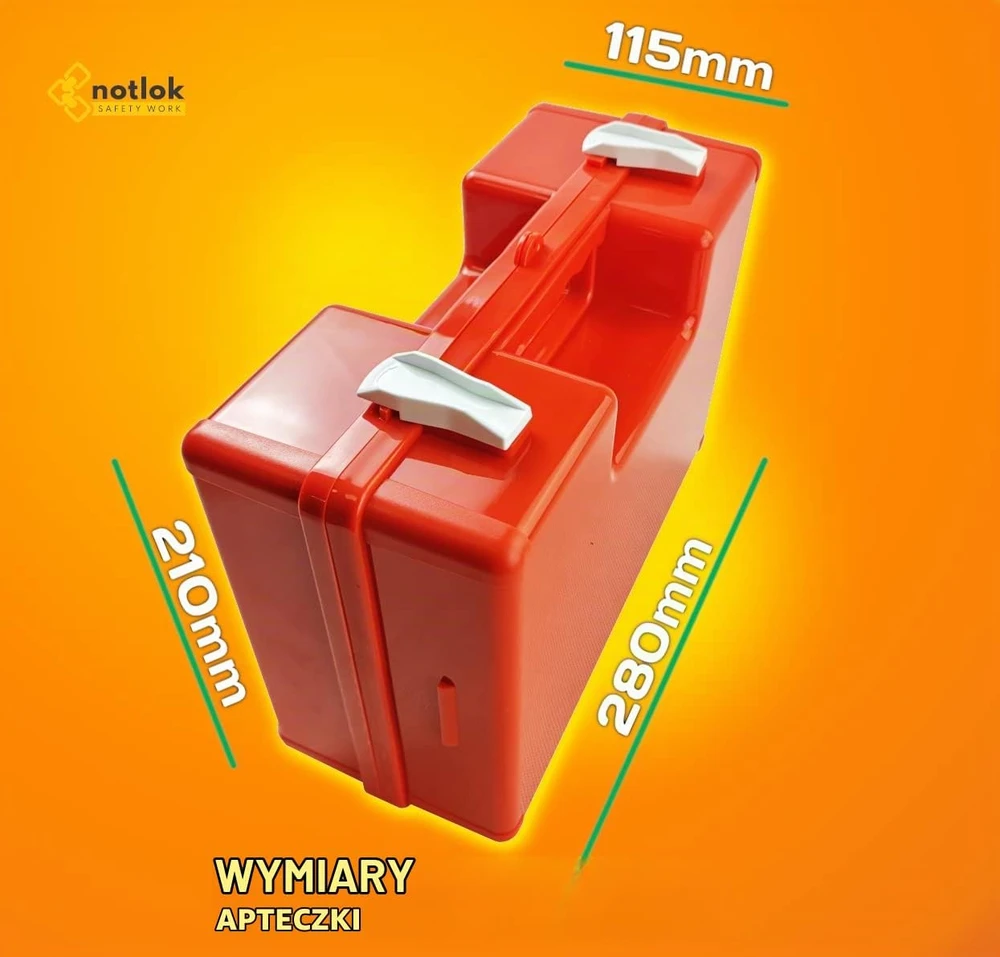 notlok Safety Work sieninė pirmosios pagalbos vaistinėlė DIN 13157 K-10