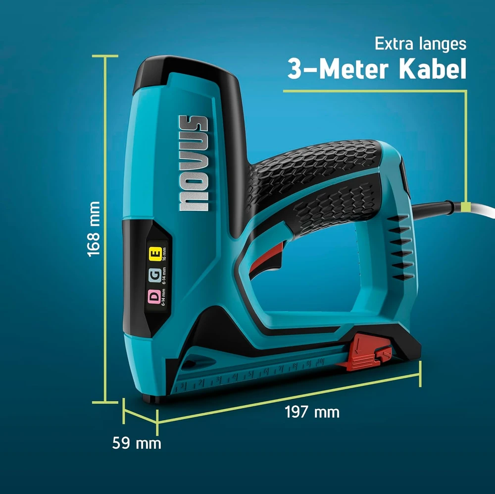 Novus Tools elektrinis segiklis J-151, 7 lygių smūgio reguliavimas, 3 m laidas
