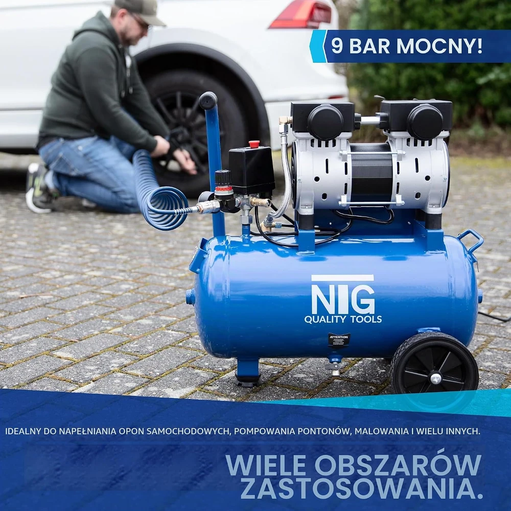 NTG tylus bealyvis oro kompresorius 1470 W, 24 l, 9 bar, KMP.1024