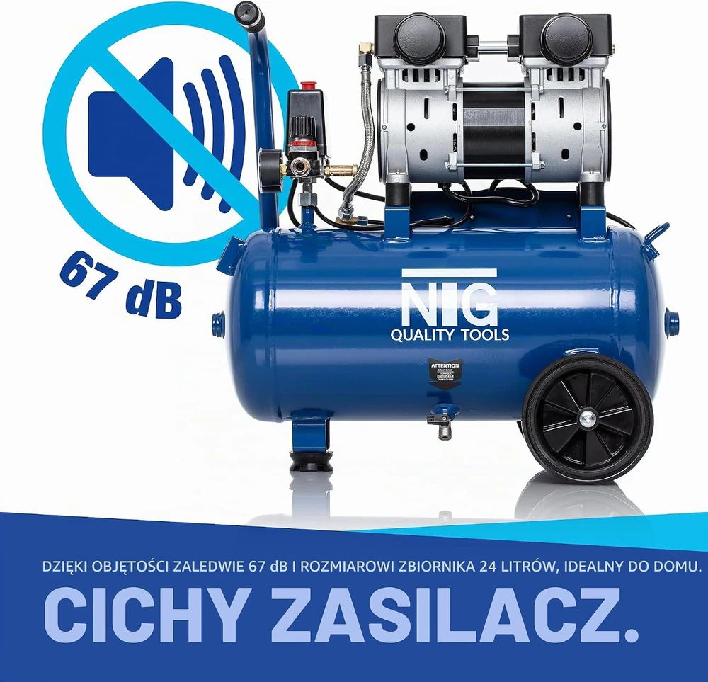 NTG tylus bealyvis oro kompresorius 1470 W, 24 l, 9 bar, KMP.1024