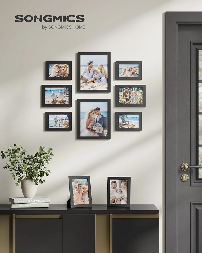 Nuotraukų rėmelis SONGMICS nuotraukų rėmelių rinkinys, 10 vnt., 20 x 25, 13 x 18 ir 10 x 15 cm, RPF310H