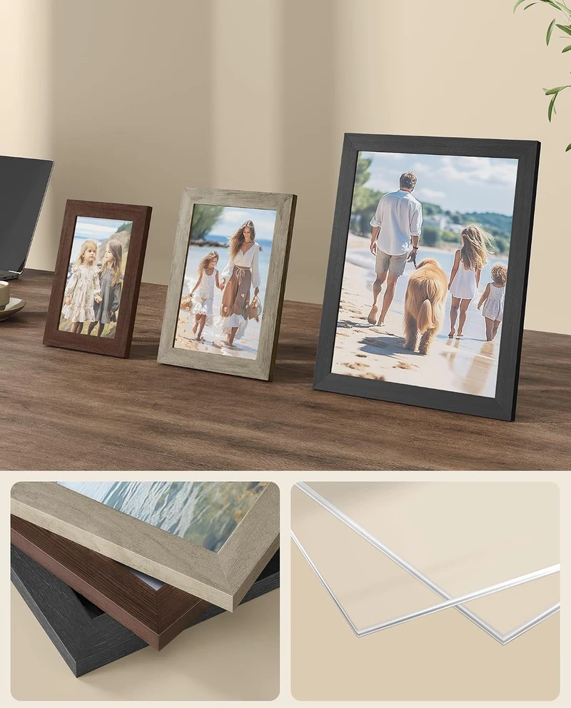 Nuotraukų rėmelis SONGMICS nuotraukų rėmelių rinkinys, 10 vnt., 10 x 15–20 x 25 cm