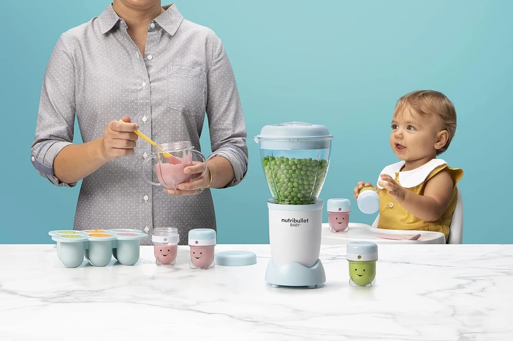 NutriBullet elektrinis kūdikių maisto smulkintuvas, 200 W galios, 900 ml talpos, NBY100
