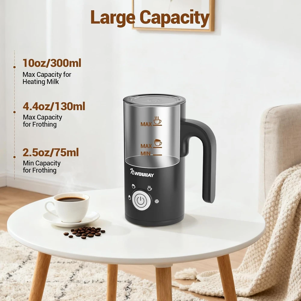 NWOUIIAY elektrinis pieno plakiklis 4 viename, 600 W, 300 ml, modelis 5173