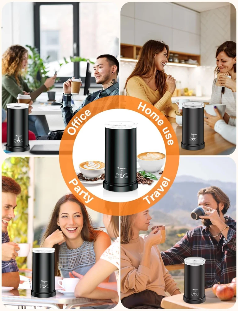 NWOUIIAY elektrinis pieno putų plakiklis 5 viename, 600 W, 350 ml, modelis 5173