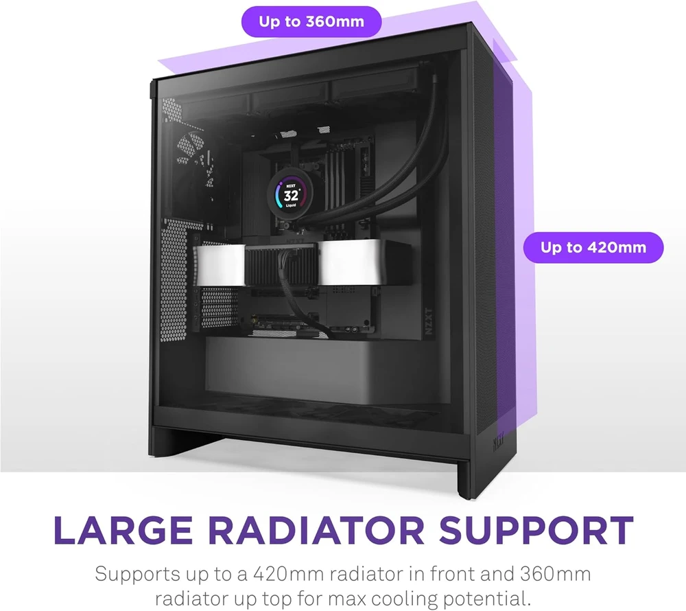 Kompiuterio korpusas NZXT H7 Flow (2024), juodas