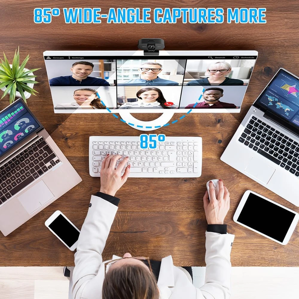 OFFCUP internetinė kamera Full HD 1080p 30 k./s. su mikrofonu ir USB, modelis 4779971