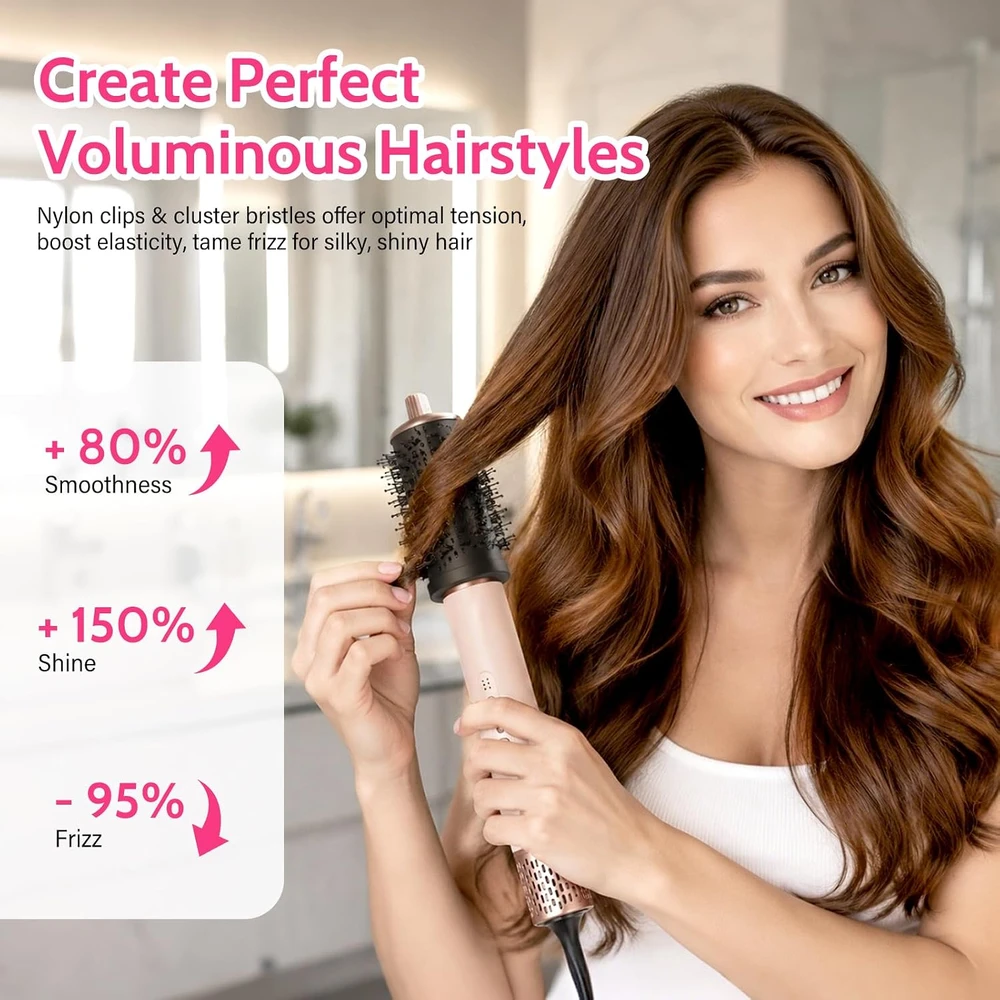 OHFAMO 6 viename plaukų formavimo rinkinys 1400 W su jonų technologija MS001