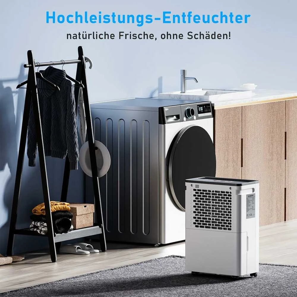 OKYUK 12 l elektrinis oro sausintuvas su higrostatu, 190 W, 2.5 l bakelis, baltas