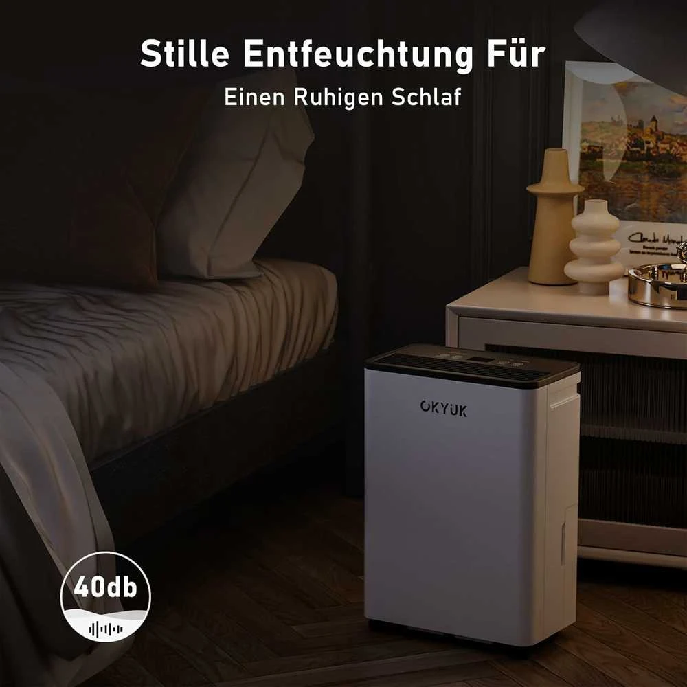 OKYUK 12 l elektrinis oro sausintuvas su higrostatu, 190 W, 2.5 l bakelis, baltas
