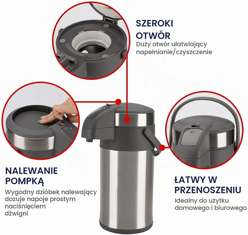 Olerd termosinis ąsotis su pompa, 4 l, 971