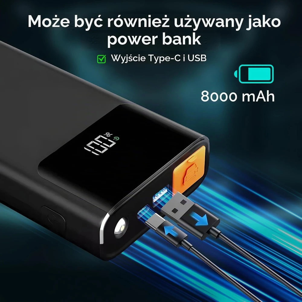 Olvy akumuliatoriaus paleidimo įrenginys, 10 000 mAh, 1 500 A, QS01