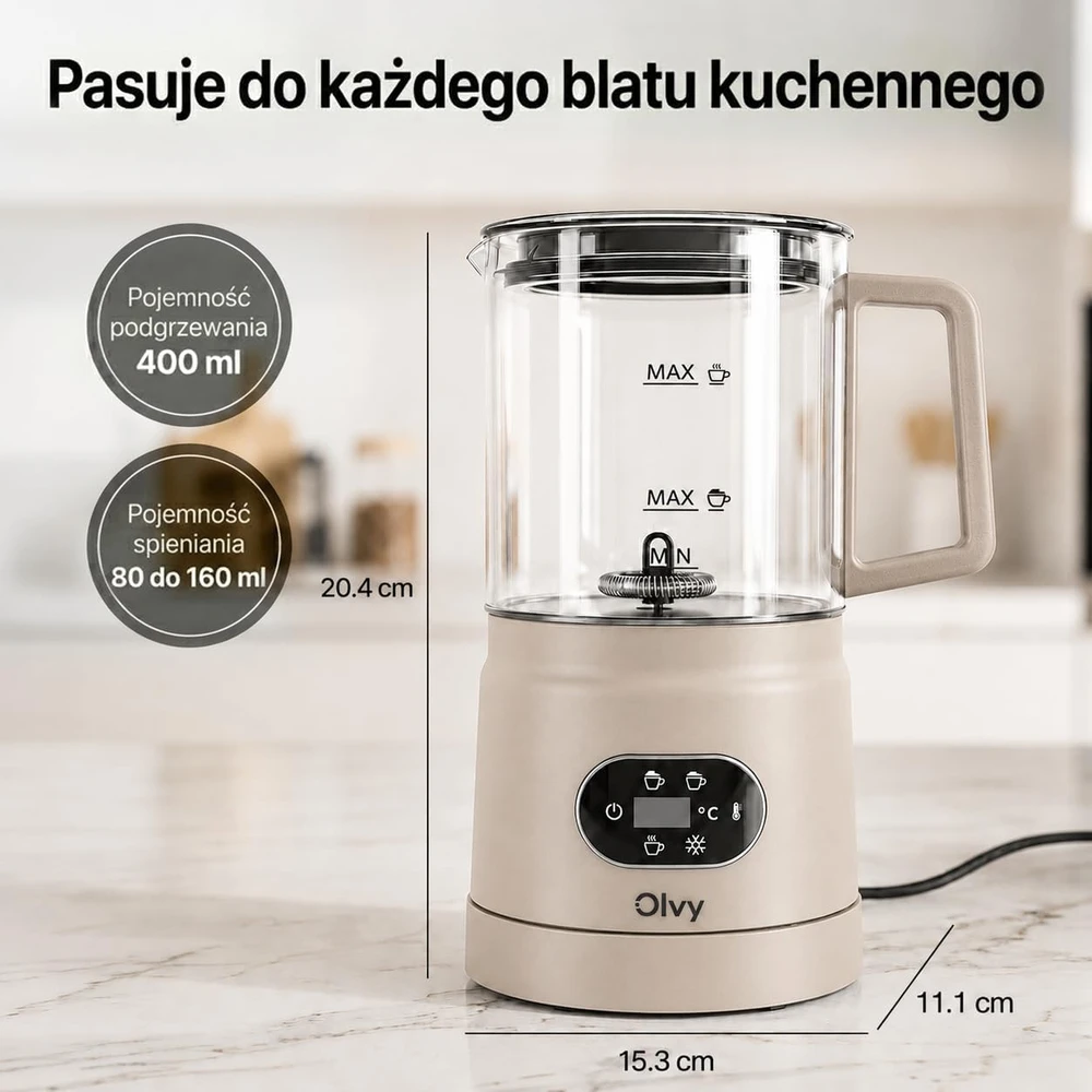 Olvy elektrinis pieno plakiklis 500 W, 400 ml, 3 viename DS-M0205