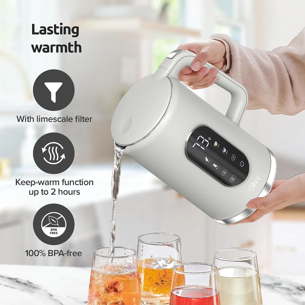 Olvy elektrinis virdulys 1,7 l, 2200 W, temperatūros reguliavimas, HHB8723D1