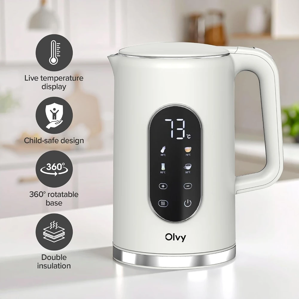 Olvy elektrinis virdulys 1,7 l, 2200 W, temperatūros reguliavimas, HHB8723D1