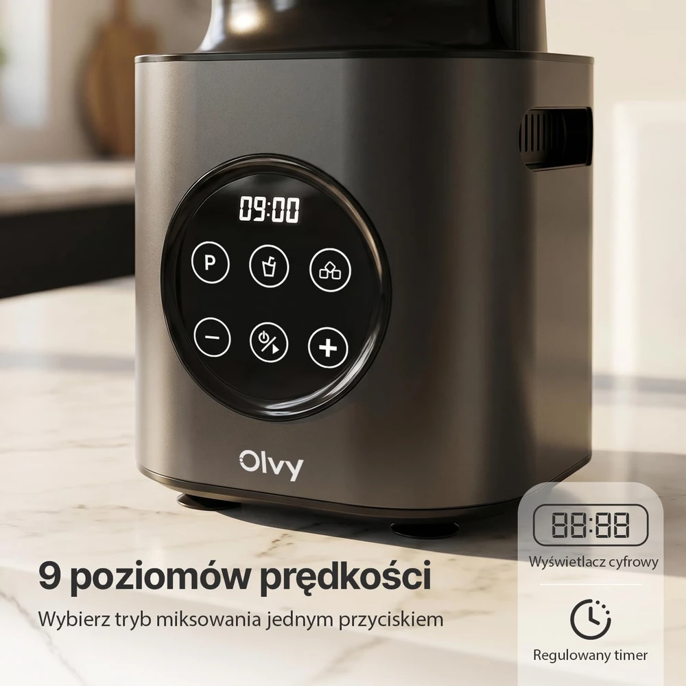 Olvy kokteilių plaktuvas su stikliniu 1.5 l indu, 1000 W, 9 greičiai, BL640C