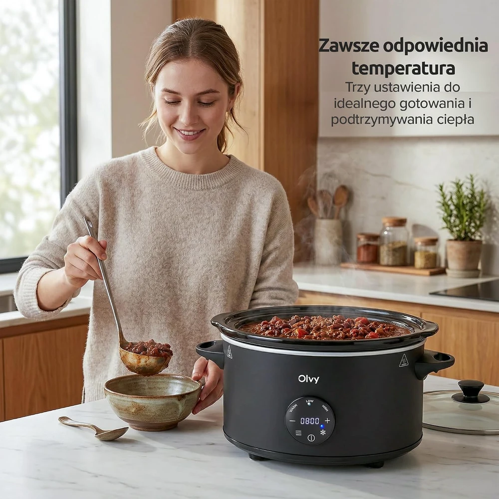 Olvy lėto virimo puodas 6 L su atitirpinimo funkcija ir 24 val. laikmačiu CESC0601