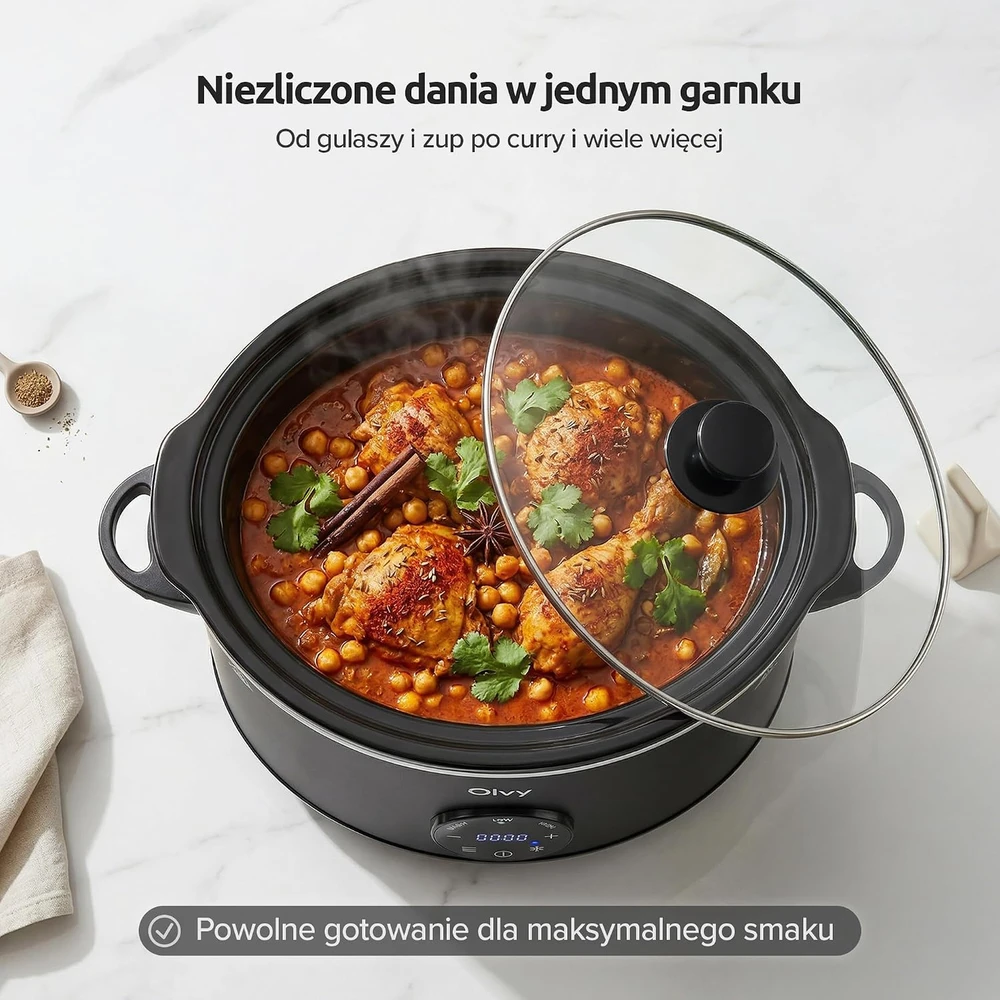 Olvy lėto virimo puodas 6 L su atitirpinimo funkcija ir 24 val. laikmačiu CESC0601