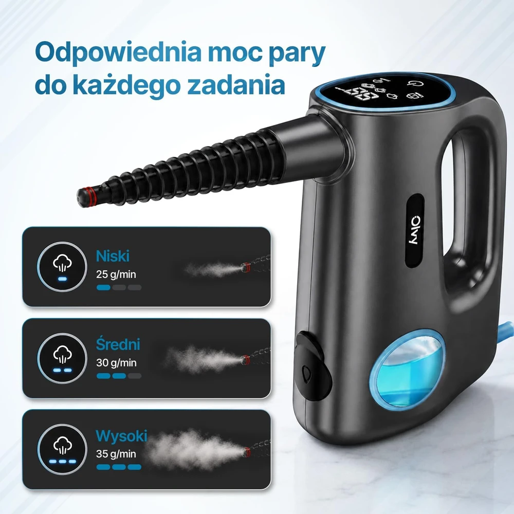 Olvy rankinis aukšto slėgio garinis valytuvas 1200 W, 400 ml, NJ-CS108