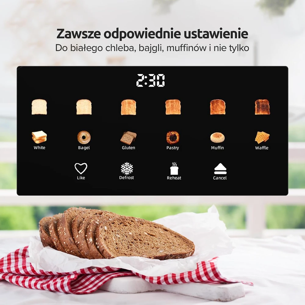 Olvy skrudintuvas 4 riekėms su LCD ekranu, laikmačiu, 1500 W, T-40T