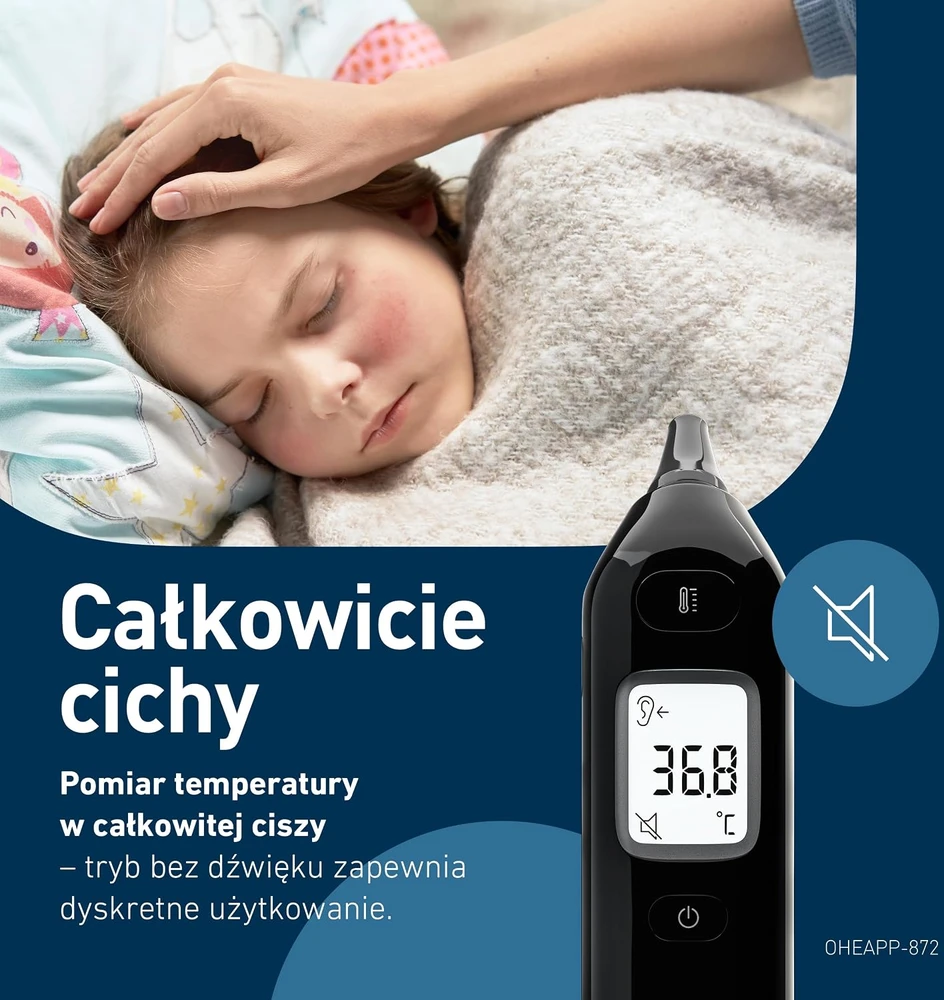 Omron bekontaktis ausinis termometras kūdikiams, vaikams ir suaugusiesiems Gentle Temp 533 MC-E533-EAZBK