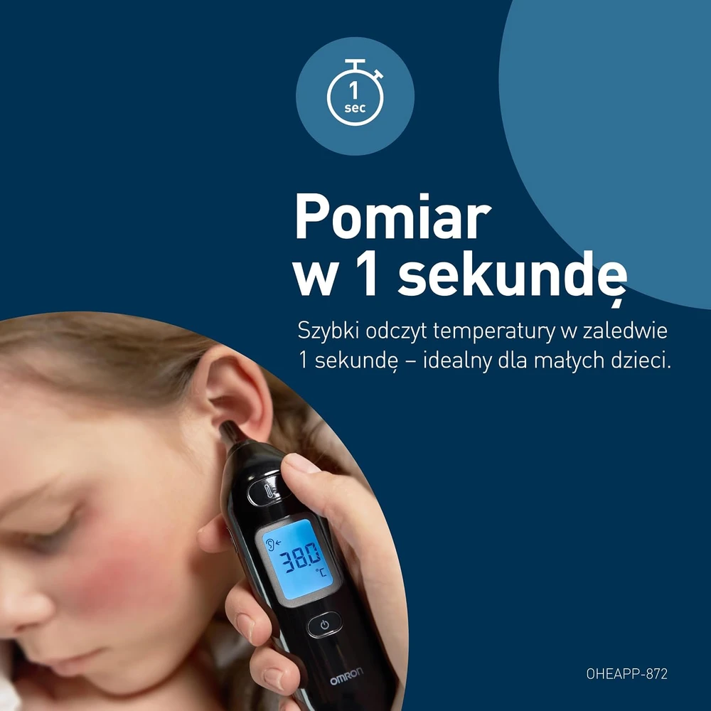Omron bekontaktis ausinis termometras kūdikiams, vaikams ir suaugusiesiems Gentle Temp 533 MC-E533-EAZBK