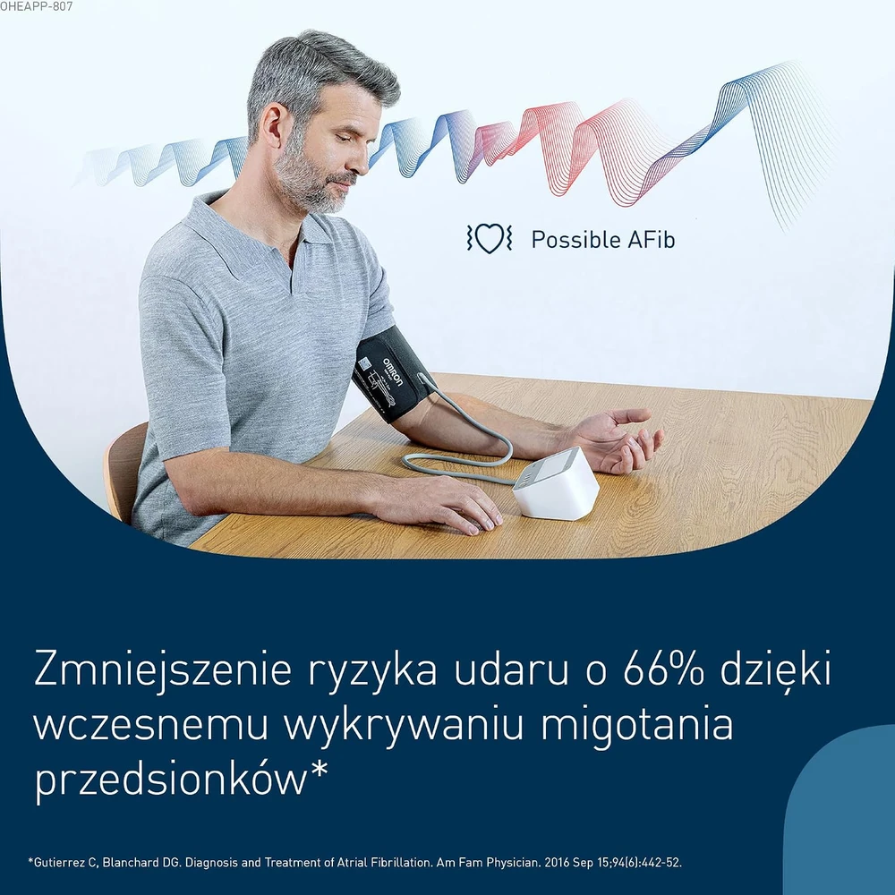 Omron žastinis kraujospūdžio matuoklis su Bluetooth ir AFib indikatoriumi HEM-7196T1-FLEO