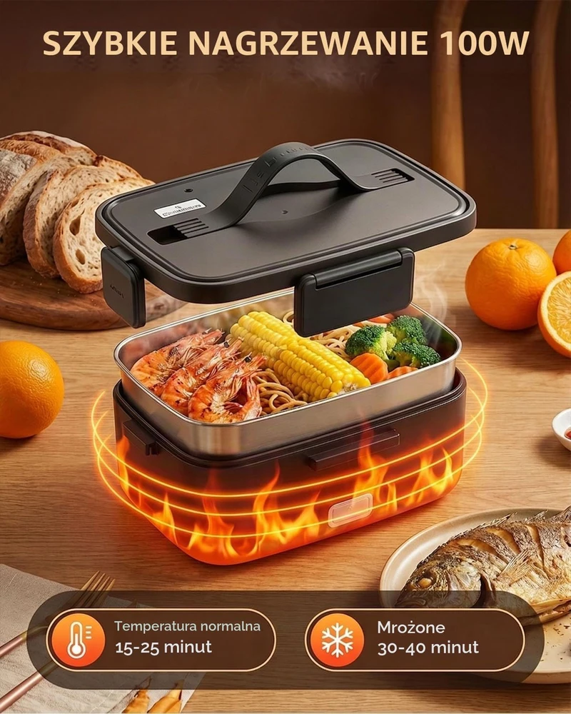 Onalix elektrinė pietų dėžutė 2 l, 90 W, 12–24 V ir 110–220 V