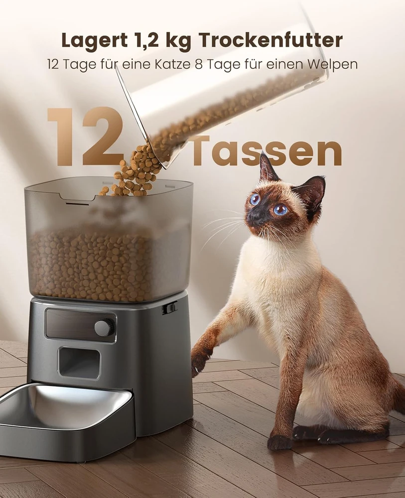 oneisall automatinė kačių šėrykla su Wi-Fi, 3,5 l, valdoma programėle, PFD-001