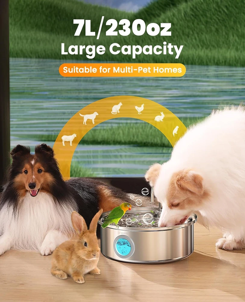 Intelligent 7L pet fountain/ drinker Oneisall PWF-002