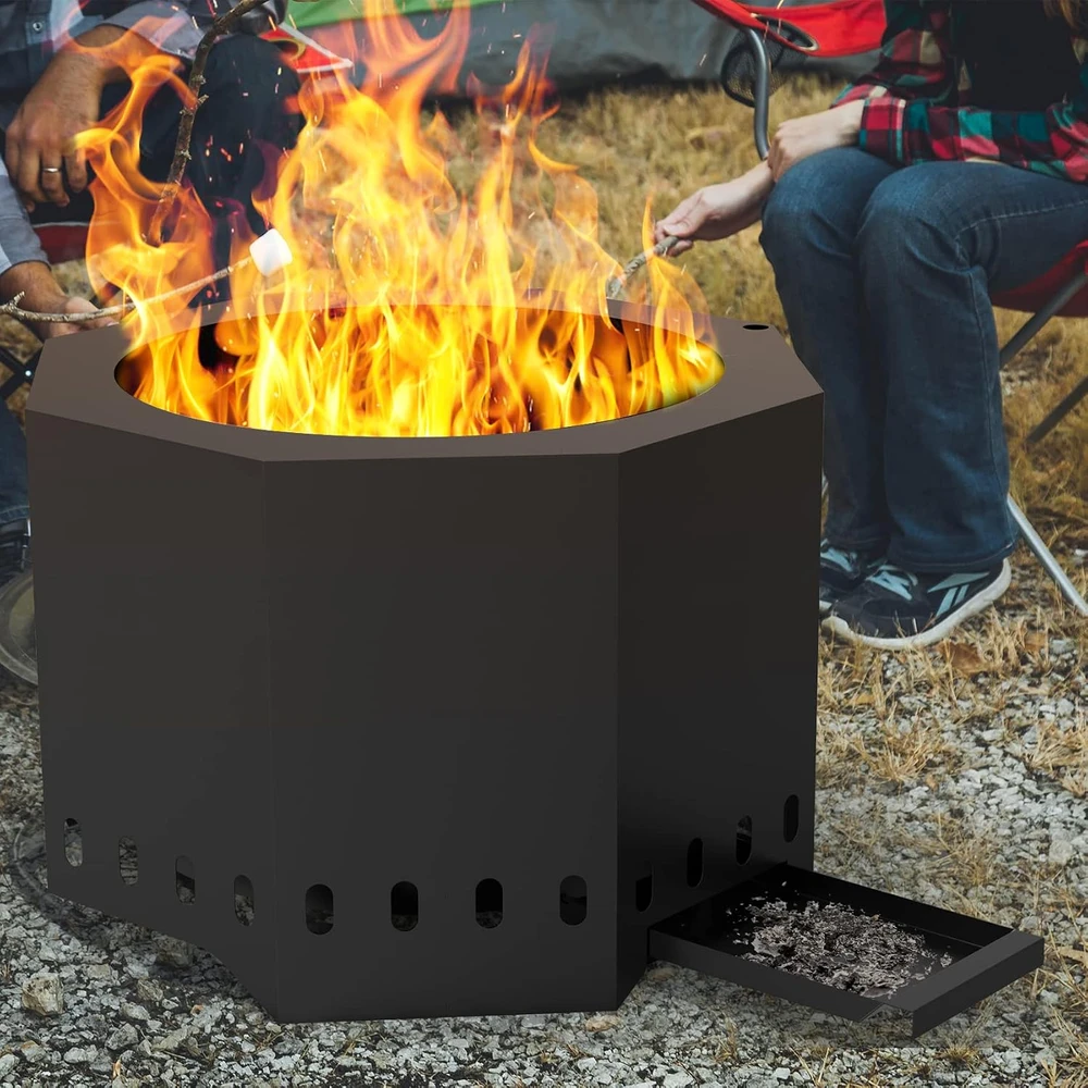 Onlyfire aštuonkampis lauko ugniakuras su nuimama pelenine F-FPR7036-BK1-EU