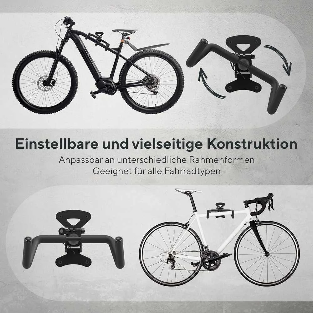 Optio Cycle sieninis dviračio laikiklis, sulankstomas, apkrova iki 32 kg, Bike Rack Wall Mount