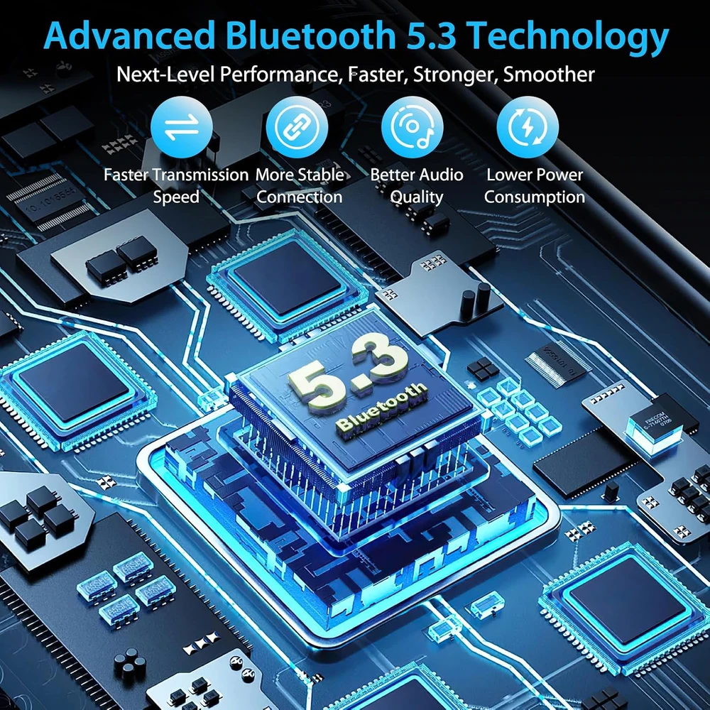 ORIA FM Bluetooth siųstuvas automobiliui su USB įkrovikliu QC 3.0, Bluetooth 5.3