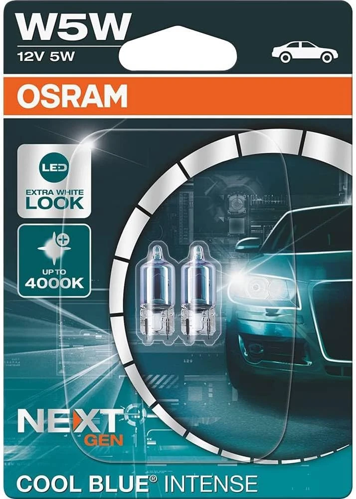 Osram LEMP AUT Mėlynas INTENSE 5W12V W5W 2V