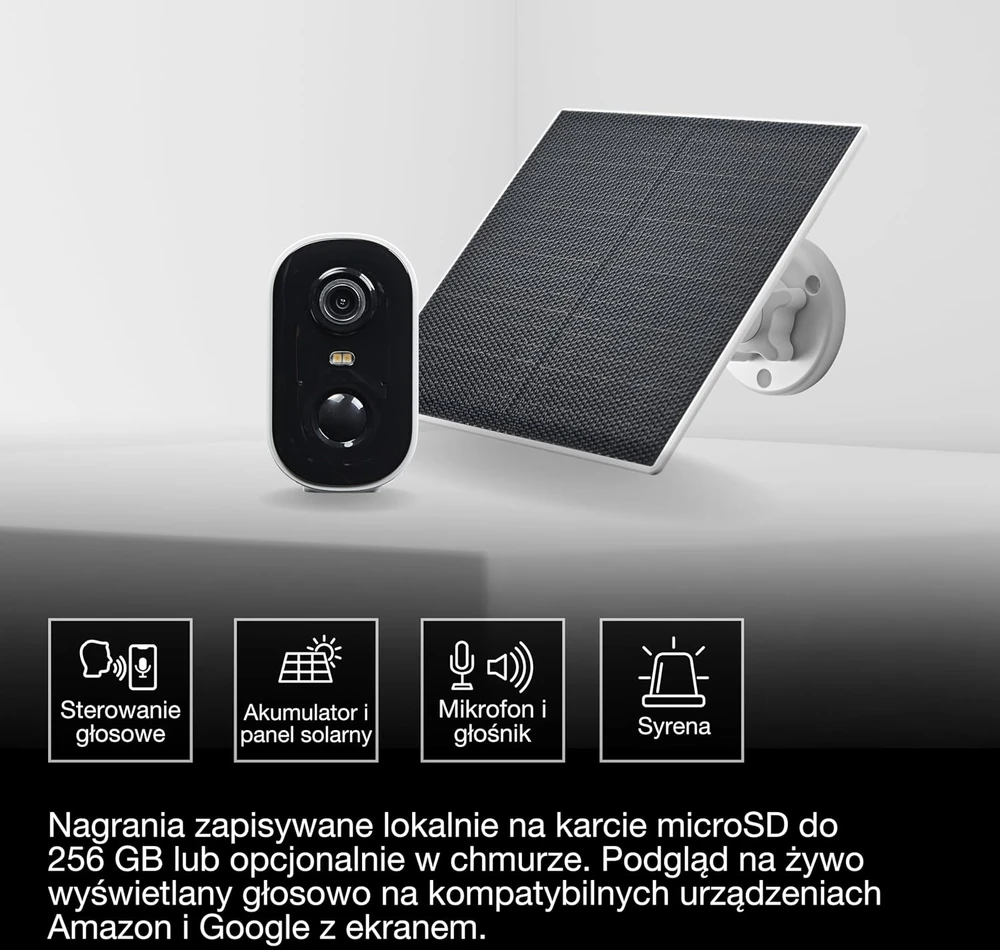 OSRAM lauko Wi-Fi kamera 1440p su saulės baterija 4058075850576