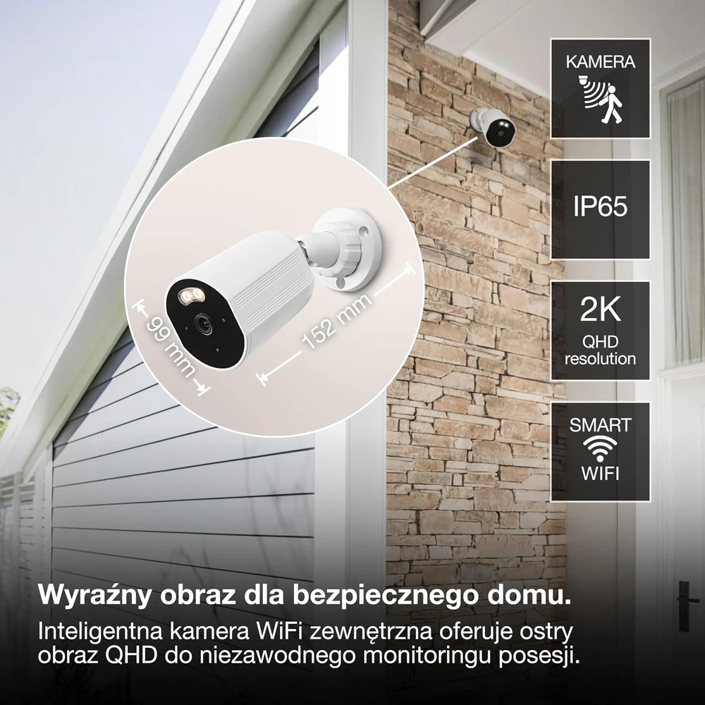 OSRAM lauko Wi-Fi vaizdo kamera 1440p su judesio aptikimu 4058075850538