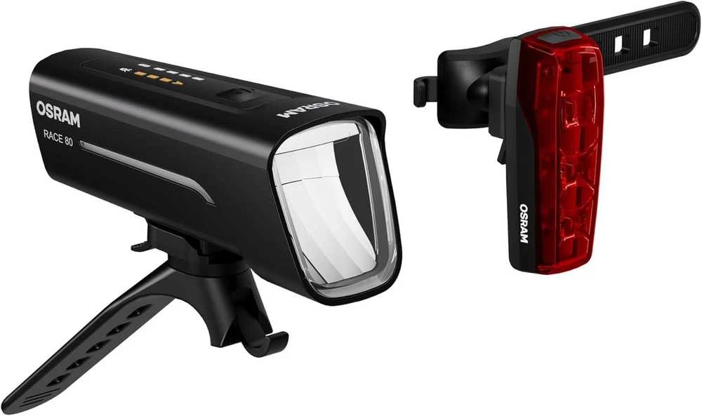 Dviračių žibintų rinkinys Osram LED, plastikas, juoda