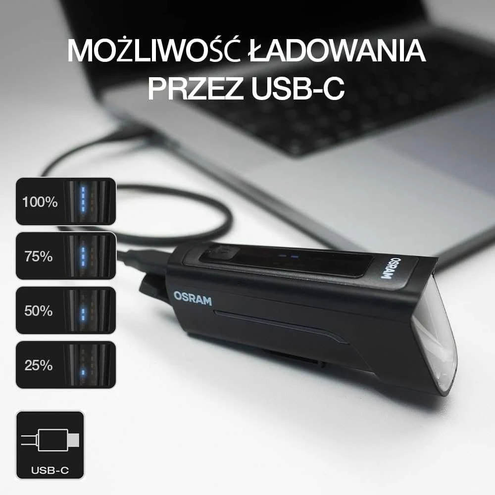 Dviračių žibintų rinkinys Osram LED, plastikas, juoda