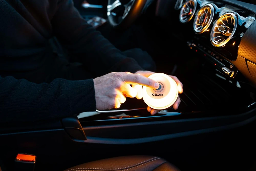 OSRAM LED įspėjamasis švyturėlis su magnetu, USB-C, 360° matomumu LEDSL107