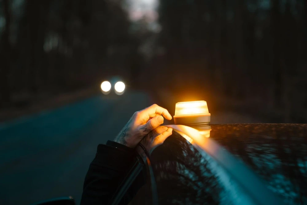 OSRAM LED įspėjamasis švyturėlis su magnetu, USB-C, 360° matomumu LEDSL107