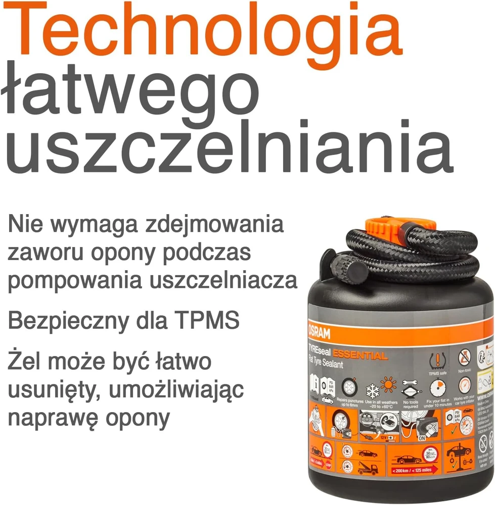 OSRAM TYREseal Kit Essential, skaitmeninis oro kompresorius