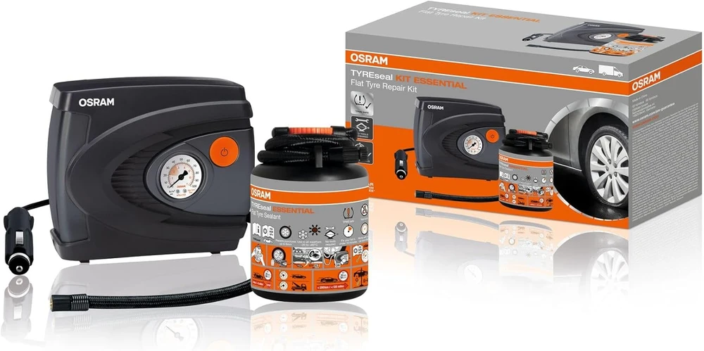 OSRAM TYREseal Kit Essential, skaitmeninis oro kompresorius