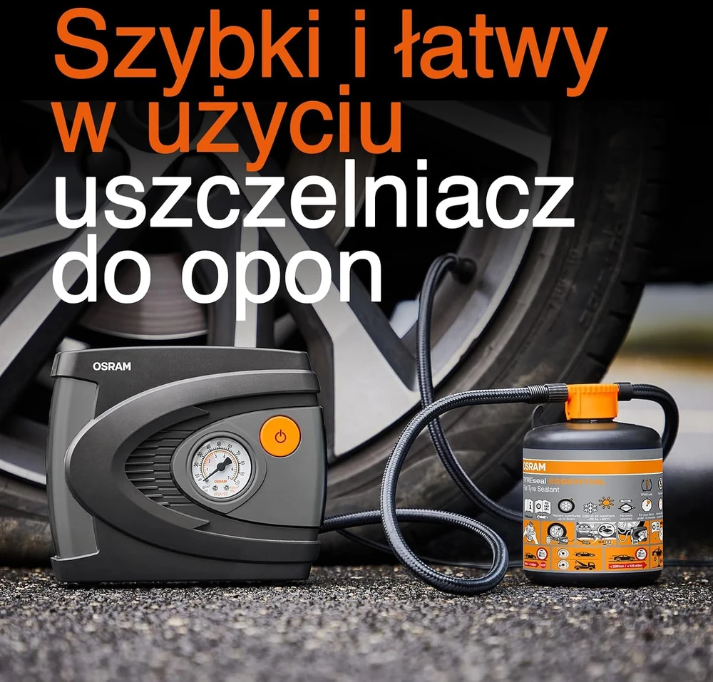 OSRAM TYREseal Kit Essential, skaitmeninis oro kompresorius