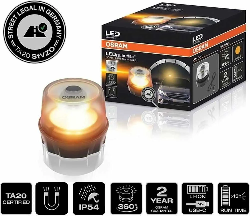 OSRAM TA20 įkraunamas magnetinis LED įspėjamasis žibintas