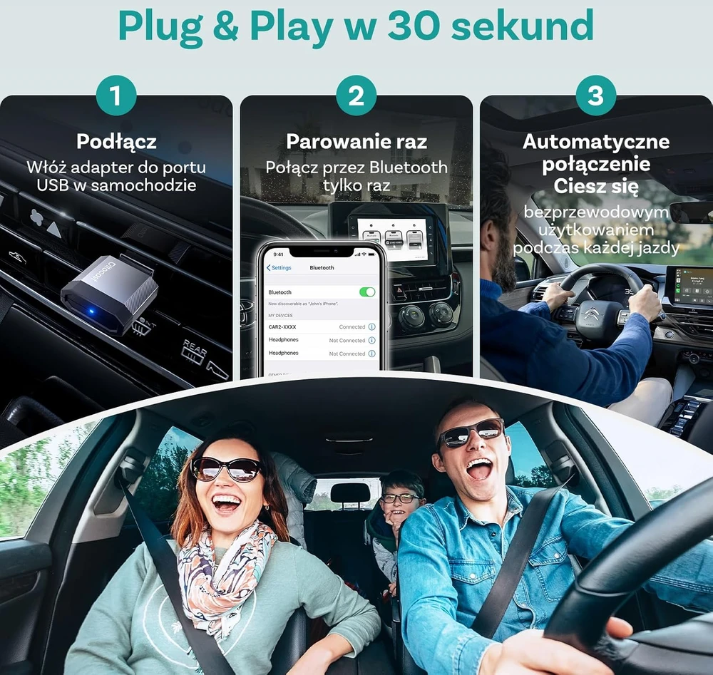 Automobilinis siųstuvas Ottocast CA530-T3 Mini Nova Bluetooth