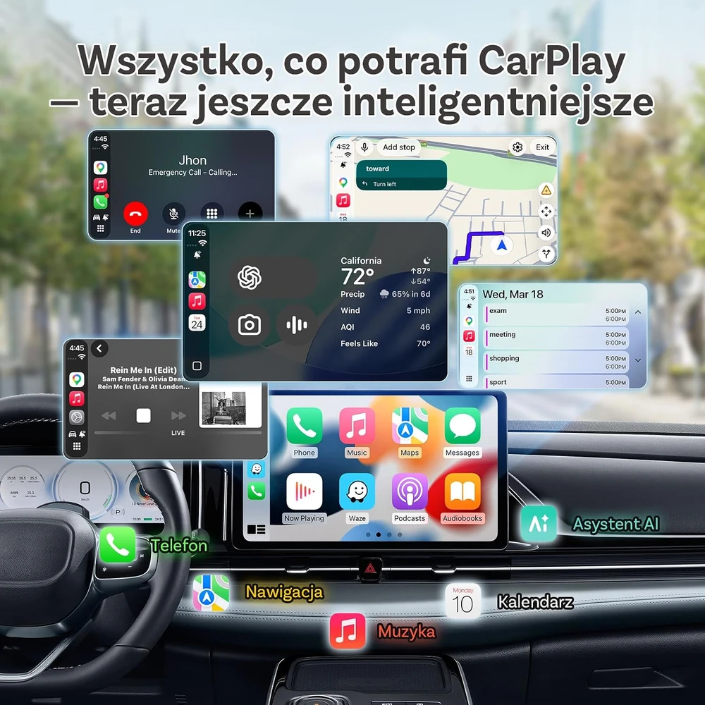 Automobilinis siųstuvas Ottocast CA530-T3 Mini Nova Bluetooth